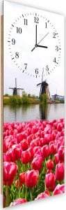 Feeby Obraz z zegarem, Holenderski krajobraz - 30x90 1