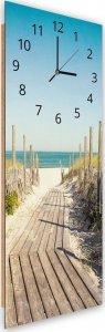 Feeby Obraz z zegarem, Ścieżka na plażę - 25x65 1