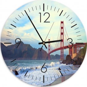 Feeby Obraz z zegarem, Most Golden Gate - 60x60 1