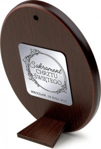 Valenti Srebrny obrazek z wizerunkiem Aniołków nad dzieckiem 10x13 cm Uniwersalny 2