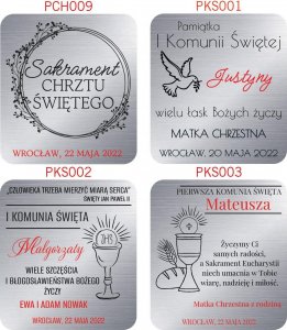 Beltrami Srebrny obrazek na pamiątkę I Komunii Świętej dla dziewczynki 12x12 cm Uniwersalny 4