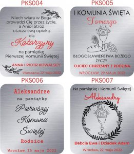 Beltrami Srebrny obrazek na pamiątkę I Komunii Świętej dla dziewczynki 12x12 cm Uniwersalny 5