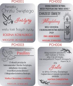 Beltrami Srebrny obrazek na pamiątkę I Komunii Świętej dla dziewczynki 12x12 cm Uniwersalny 10