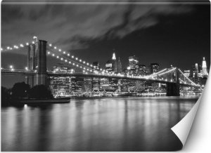 Feeby Fototapeta, Most Brookliński nocą Nowy Jork - 200x140 1