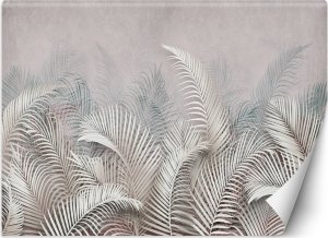Feeby Fototapeta, Liście palmy 3D beżowy - 100x70 1