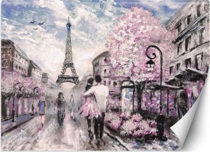 Feeby Fototapeta, Spacer po Paryżu malowany - 150x105 1