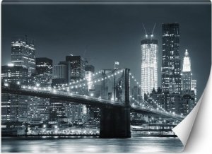 Feeby Fototapeta, Nowy Jork Most Brookliński czarno-biały - 200x140 1
