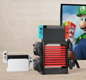 JYS Organizer Stojak Podstawka Na Konsolę, Pady, Akcesoria I Gry Nintendo Switch / Switch Oled Ns153 4