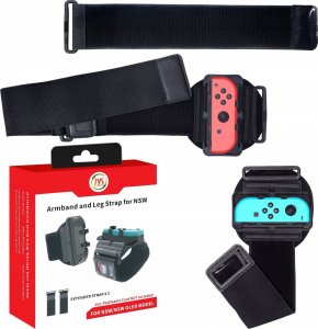 JYS Opaska Pasek Mocowanie Na Rękę Nogę Do Nintendo Switch / Switch Oled + 2x Pasek Przedłużający Ns245 2