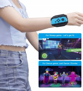 JYS Opaska Pasek Mocowanie Na Rękę Nogę Do Nintendo Switch / Switch Oled + 2x Pasek Przedłużający Ns245 5