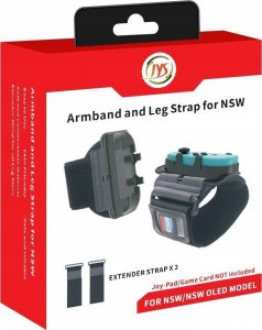 JYS Opaska Pasek Mocowanie Na Rękę Nogę Do Nintendo Switch / Switch Oled + 2x Pasek Przedłużający Ns245 8