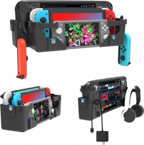 JYS Uchwyt Mocowanie Na Ścianę Ściana Do Nintendo Switch / Switch Oled / Switch Lite / Steam Deck + Akcesoria / Ns247 2