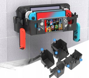 JYS Uchwyt Mocowanie Na Ścianę Ściana Do Nintendo Switch / Switch Oled / Switch Lite / Steam Deck + Akcesoria / Ns247 9