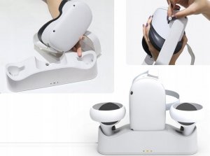JYS Ładowarka Stacja Dokująca Stojak + Akumulatory Do Oculus Quest 2 / Jys-oc003 8