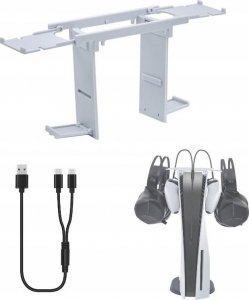 JYS Uchwyt Mocowanie Do Playstation 5 / Ps5 Na 2x Pad Vr2 / Słuchawki / P5160 6