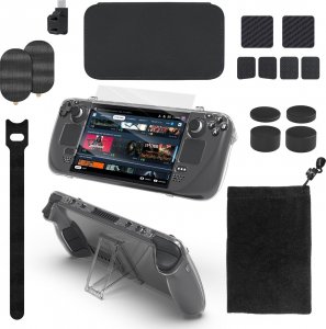 JYS Zestaw Akcesoriów Akcesoria 18w1 Do Steam Deck / Futerał + Etui + Adapter Type-c + Osłony / Jys-sd021 2