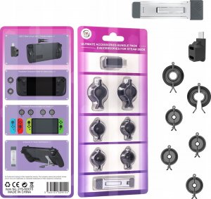 JYS Zestaw Do Steam Deck / Nintendo Switch Oled / Osłony Na Joystick + Adapter Na 2x Type-c + Stojak / Jys-sd015 2