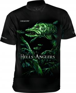 Dragon T-Shirt Dragon Hells Anglers (Z Zamkiem) SZCZUPAK XXL czarno-zielony 1