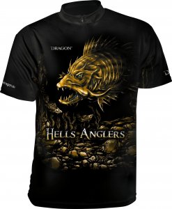 Dragon T-Shirt Dragon Hells Anglers (Z Zamkiem) SANDACZ XS czarno-pomarańcz. 1