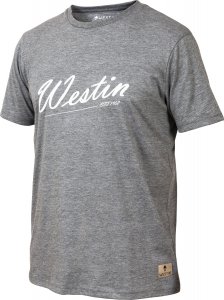 Westin Westin Old School T-Shirt Grey Melange Rozmiar XXL - koszulka wędkarska 1