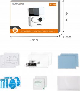 SunnyLife Szkło Osłona Na Obiektyw + Ekran 2w1 Do Insta360 Go 3 I Action Pod / Ist-bhm587-2 5