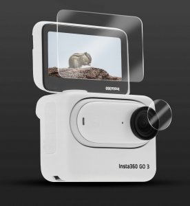 SunnyLife Szkło Osłona Na Obiektyw + Ekran 2w1 Do Insta360 Go 3 I Action Pod / Ist-bhm587-2 6