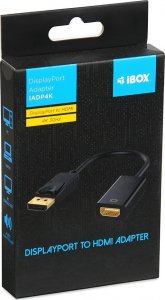 Adapter AV iBOX DisplayPort - HDMI czarny (iadp4k) 4