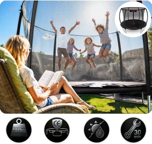 Trampolina ogrodowa Neo-Sport NS-10C231 z siatką wewnętrzną 10 FT 312 cm 6