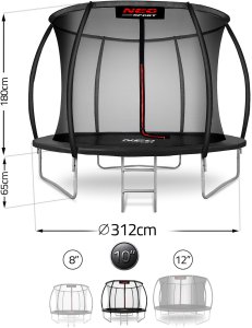 Trampolina ogrodowa Neo-Sport NS-10C231 z siatką wewnętrzną 10 FT 312 cm 7