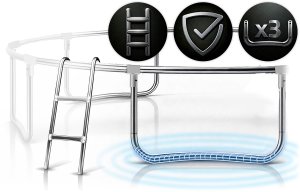 Trampolina ogrodowa Neo-Sport NS-10C231 z siatką wewnętrzną 10 FT 312 cm 9