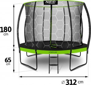 Trampolina ogrodowa Neo-Sport NS-10C221 z siatką wewnętrzną 10 FT 312 cm 3