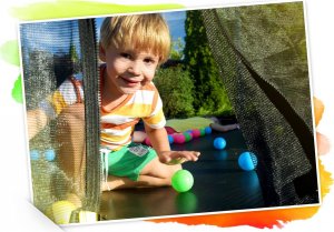 Trampolina ogrodowa Neo-Sport NS-08C231 z siatką wewnętrzną 8.5 FT 252 cm 12