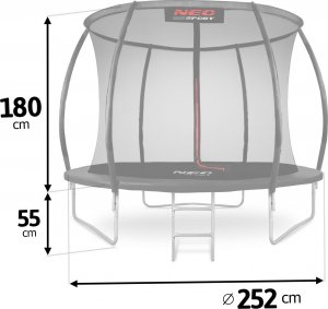 Trampolina ogrodowa Neo-Sport NS-08C231 z siatką wewnętrzną 8.5 FT 252 cm 4