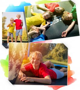 Trampolina ogrodowa Neo-Sport NS-08C231 z siatką wewnętrzną 8.5 FT 252 cm 10