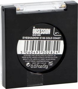 Makeup Revolution Makeup Revolution, Obsession, Eyeshadow Powder, E166, Gold Coast, 2 g For Women 3