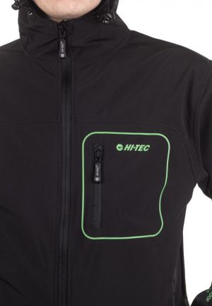 Kurtka męska Hi-Tec Męska Kurtka STAN BLACK/GREEN r. XXL 3