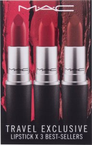 MAC Travel Exclusive Set MAC: Mini, Cream Lipstick, Lady Bug, 3 g +  Powder Kiss , Cream Lipstick, Fresh Morocan, 3 g +  Powder Kiss , Cream Lipstick, Cockney, 3 g For Women 1
