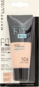Maybelline  Maybelline, Fit Me Matte + Poreless, Liquid Foundation, 104, Soft Ivory, 30 ml For Women 2