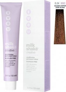 Milk Shake Milk Shake, Creative, SLS/SLES-Free, Permanent Hair Dye, 6.346GC Golden Copper Dark Blond, 100 ml For Women 1