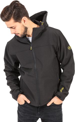 Kurtka męska Hi-Tec Męski Softshell Larry III Black/Bright Yellow r. L 2