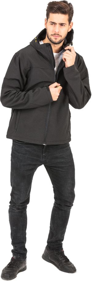 Kurtka męska Hi-Tec Męski Softshell Larry III Black/Bright Yellow r. L 4