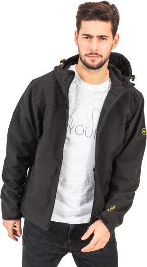 Kurtka męska Hi-Tec Męski Softshell Larry III Black/Bright Yellow r. L 5