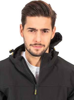 Kurtka męska Hi-Tec Męski Softshell Larry III Black/Bright Yellow r. L 8