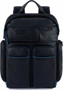Piquadro Piquadro, Blue Square, Leather, Backpack, Black, CA5573B2V, Unisex, Size L Unisex 1