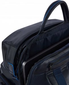 Piquadro Piquadro, Blue Square, Leather, Backpack, Black, CA5573B2V, Unisex, Size L Unisex 2
