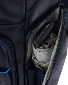 Piquadro Piquadro, Blue Square, Leather, Backpack, Black, CA5573B2V, Unisex, Size L Unisex 3