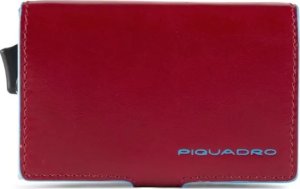 Piquadro Piquadro, Blue Square, Leather, Wallet, RFID Anti-Fraud Protection, 42023100, Red, For Men For Men 1