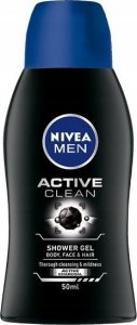 Nivea Nivea, Active Clean, Moisturizing, Shower Gel, 50 ml For Men 1