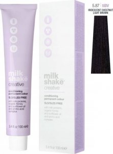 Milk Shake Milk Shake, Creative, SLS/SLES-Free, Permanent Hair Dye, 5.875BV Iridescent Chestnut Light Brown, 100 ml For Women 1