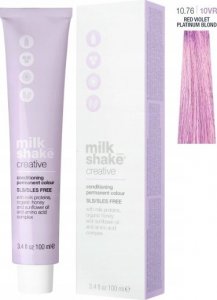 Milk Shake Milk Shake, Creative, SLS/SLES-Free, Permanent Hair Dye, 10.7610VR Red Violet Platinum Blond, 100 ml For Women 1